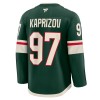 Män Ishockey Minnesota Wild tröja Fanatics Premium Kirill Kaprizov 2024-25 Grön Hemma